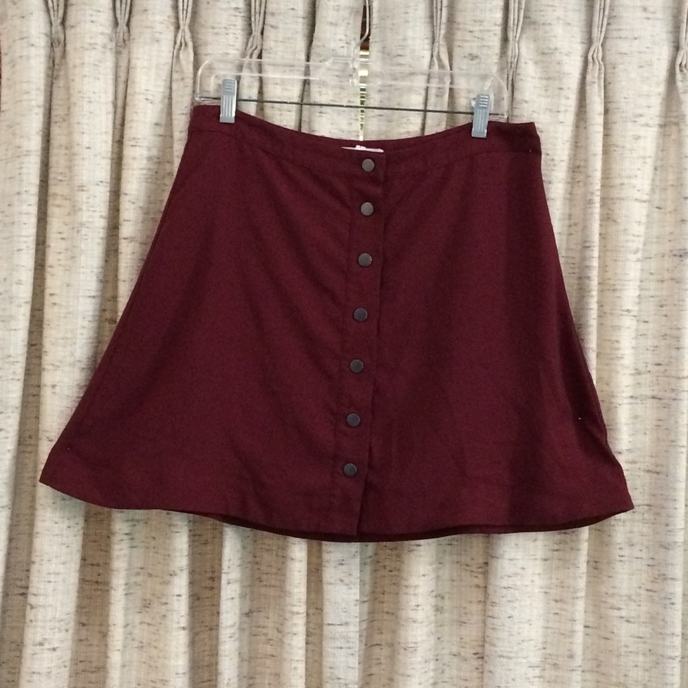 Avec Les Filles - Anthropologie Button Front A-Line Mini Skirt